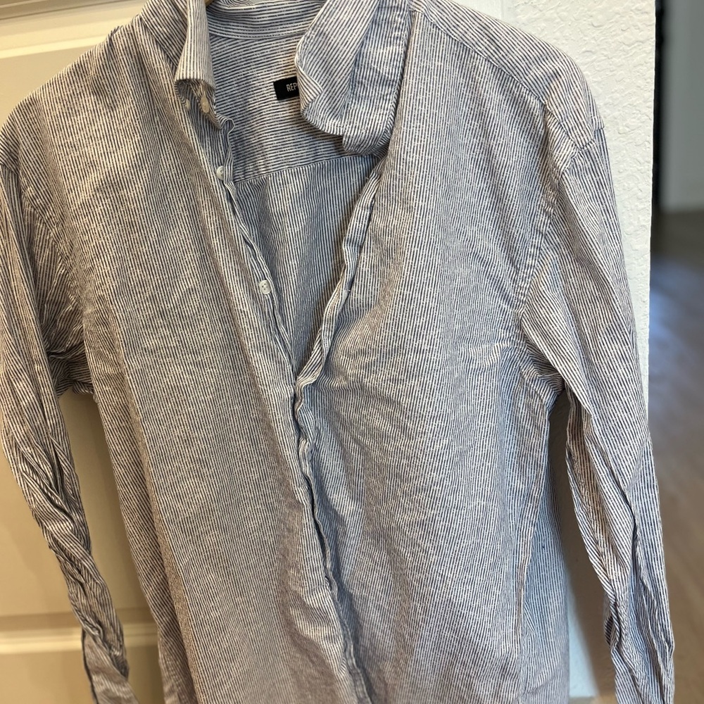 Striped Button-Up Shirt